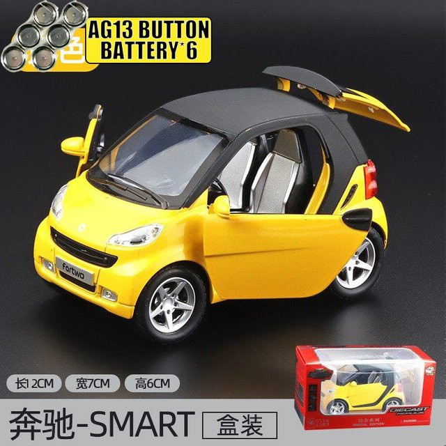 Linyi toy car Mercedes Benz Smart Fortwo, Modellauto, 1:32, Metall, Sound & Licht, ab 14 Jahren - Bild 1
