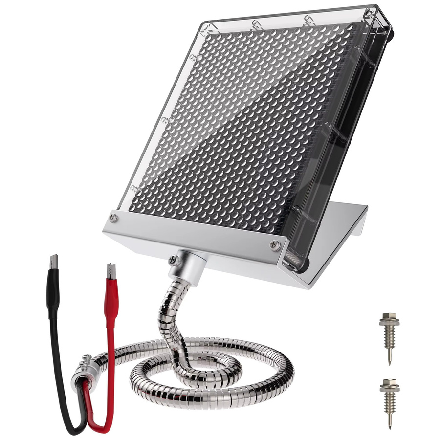 Hirsch-Feeder Solarpanel-Ladegerät 1,7W für 6V und 12V inklusive Montagehalterung und Krokodilklemmen - Bild 2