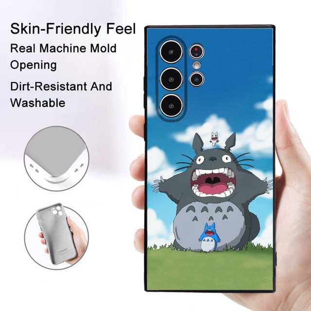 Anime Film Totoro Handyhülle für Samsung Galaxy S25 S24 S23 S22 S21 S20 Plus 5G Soft Case in Multicolour mit Anti-Rutsch-Effekt und Matt-Finish - Bild 1