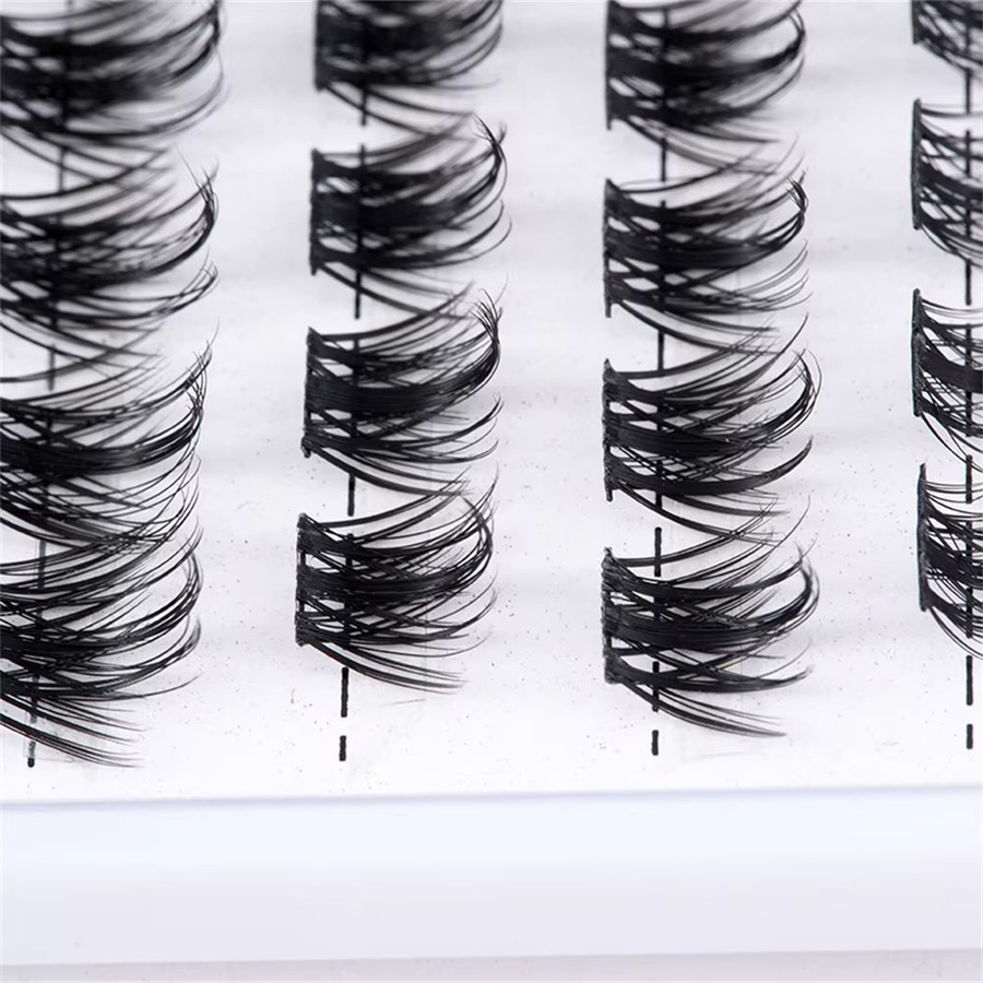 LIMEIKAI Wimpern-Cluster DIY Wimpernverlängerung, 96 Stück, Black, C D Curl, 8-16mm - Bild 3