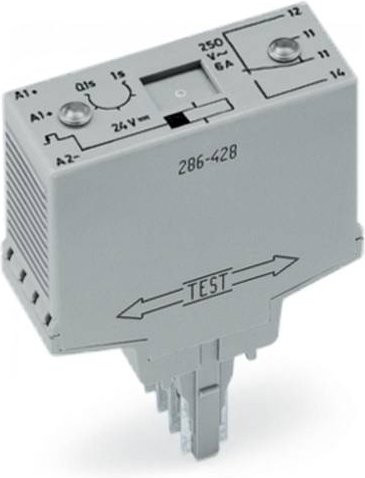 WAGO 286-427 Steckrelais 24 V/DC 6A 1 Wechsler in Grau - Bild 1