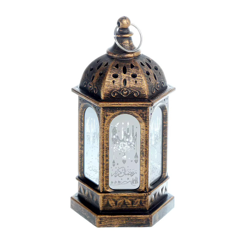 IEEYEEY Ramadan Dekoration LED Stern und Mond Kerzenhalter Lampe in Weiß für Eid Mubarak und Ramadan Kareem Home Decor - Bild 3
