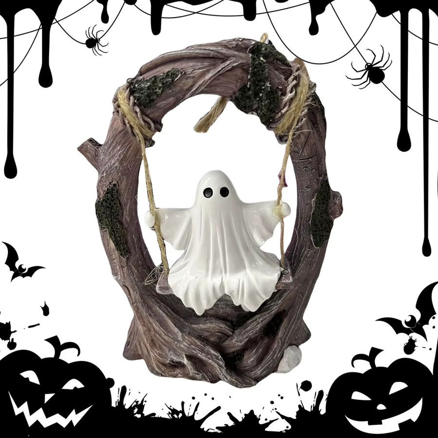 APWIKOGER Halloween Hängende Ornamente Weiße Geister als Schaukeldekoration für die Tischdekoration - Bild 3