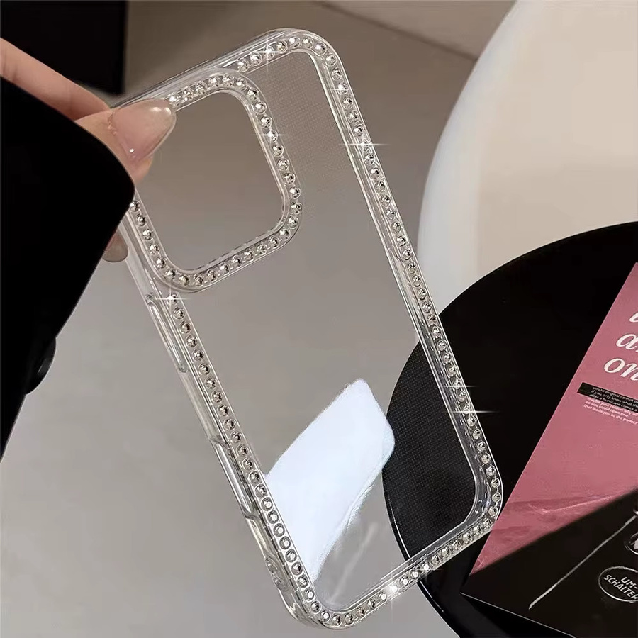 Glitzernde iPhone Handyhülle von Apple mit Diamant-Besatz in Transparent - Bild 4