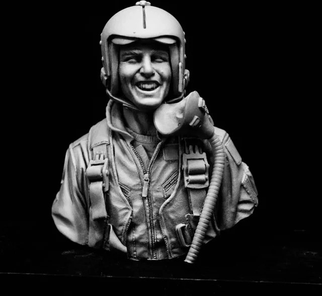 ZKBOZK US-Leutnant Resin-Modellfigur als unbemalte Büste für Militär-Modellbauer - Bild 1