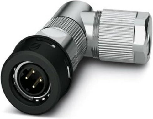 Phoenix Contact 1021831 Sensor-Aktor-Steckverbinder Stecker gewinkelt, Polzahl 4, Farbe: Silber - Bild 1