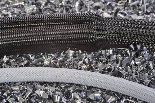 HellermannTyton Geflechtschlauch HEGPA6640-PA66-BK Schwarz Polyamid 30 bis 44mm 50m - Bild 1