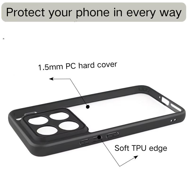 Stoßfeste transparente Hülle mit Linsenschutz für Xiaomi 14, 15 Pro, 15 Pro Max und 15 Ultra - Bild 5