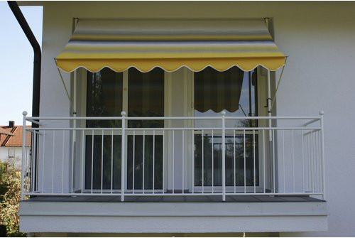 Klemmmarkise von ANGERER FREIZEITMÖBEL in Gelb-Weiß gestreift, Breite: 350 cm, Tiefe: 150 cm - Bild 1