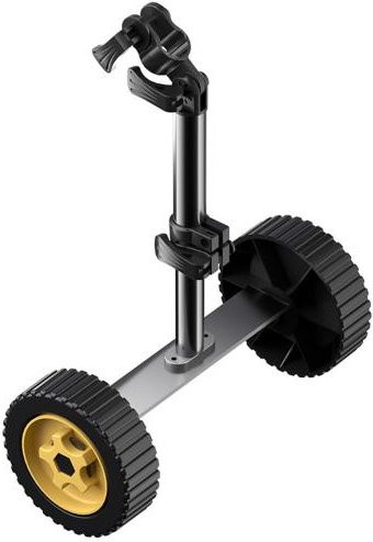 Corefit Rasentrimmer Stützräder in Gelb mit 28mm Aufsatzrädern für einfache Handhabung - Bild 1