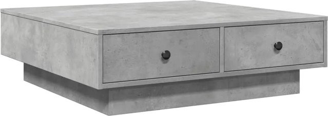 vidaXL Couchtisch in Betongrau im industriellen Stil aus Holzwerkstoff und Metall, B/T/H: 90 x 90 x 28 cm - Bild 1