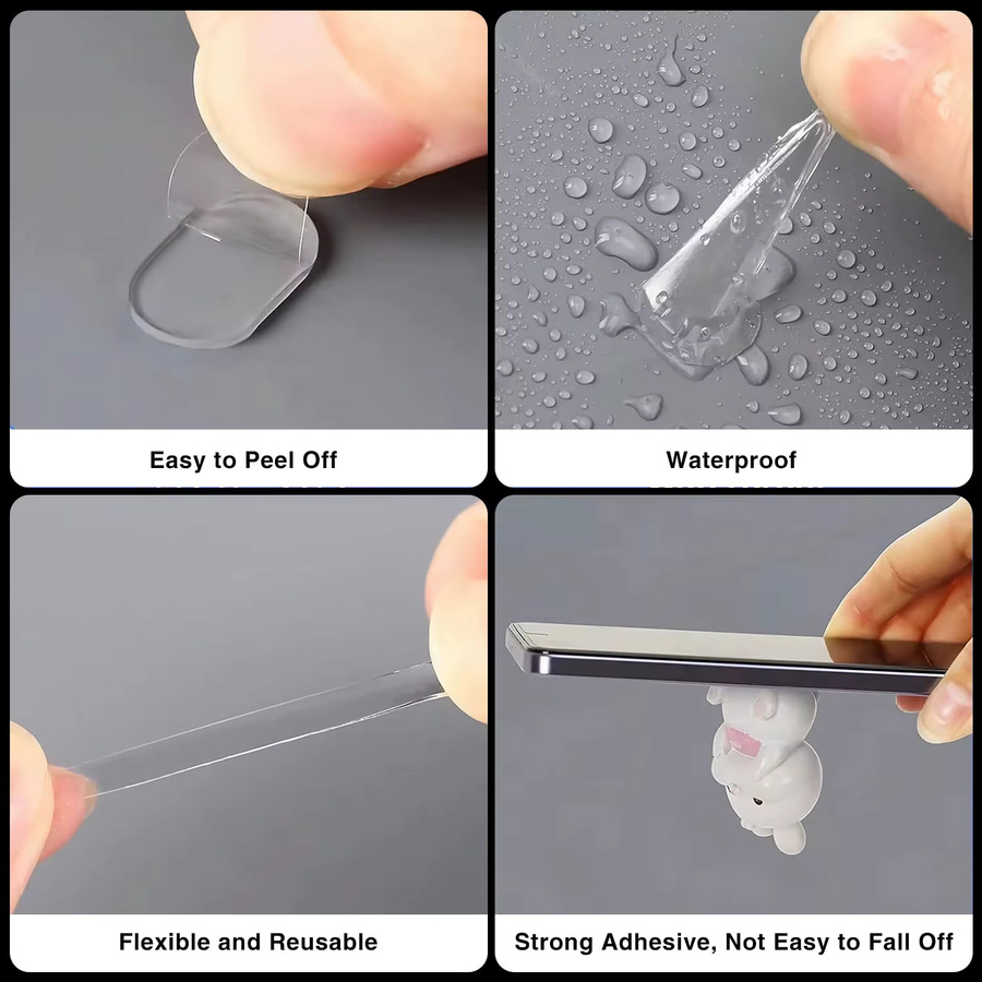 XMSJ Doppelseitige Klebepunkte Transparent, Abnehmbare und Wasserdichte Klebepads für Basteln, Poster und Wanddekoration - Bild 2