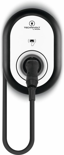 Technivolt 101 Wallbox Ladestation Typ 2 mit 11kW, RFID, 5m Kabel, Weiß - Bild 1