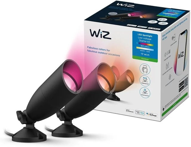 WiZ Outdoor LED Bodenspot Starter-Kit Tunable White & Color, 2er-Set, Schwarz - Bild 2
