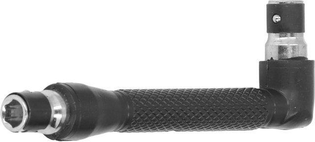 TOMTOP JMS 14-Zoll L-förmiger Winkelschraubendreher-Adapter mit Sechskantschaft und Doppelkopf in Schwarz aus Stahl und Kunststoff - Bild 1