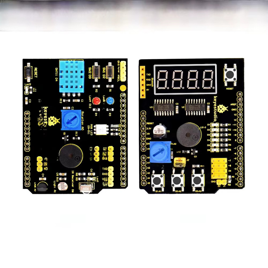 Keyestudio Mehrzweckschild V1 V2 in Schwarz für Arduino UNO R3 und MEGA2560 Entwicklungsboards für deine DIY-Experimente - Bild 4