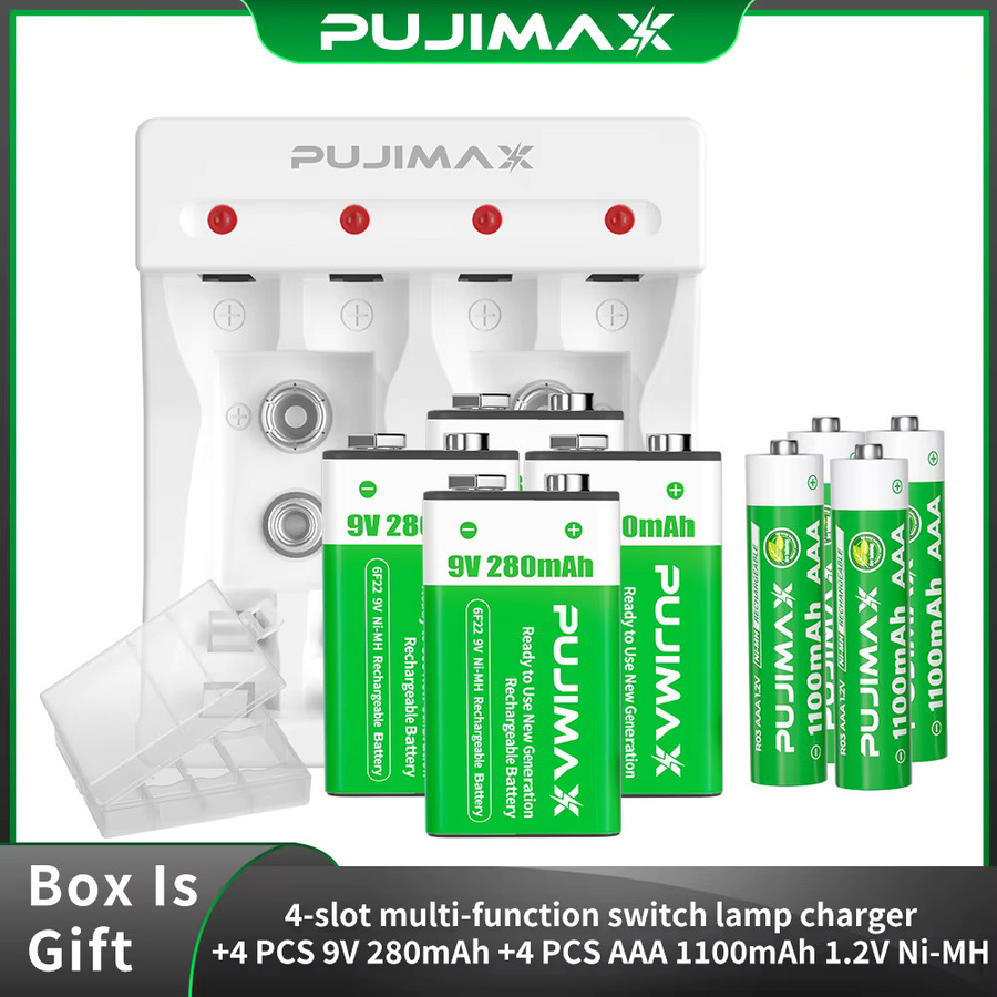 PUJIMAX AA/AAA Akku 1,2V Wiederaufladbare NI-MH Batterien mit 2700mAh und 1100mAh für Fernbedienungen, Mäuse, Computer und Spielzeug - Bild 4