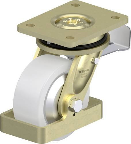 Blickle Schwerlast-Lenkrolle LS-SPO 127G-ST-FA-FS in Weiß und Multicolour mit 125 mm Rad-Durchmesser und 750 kg Tragfähigkeit - Bild 1