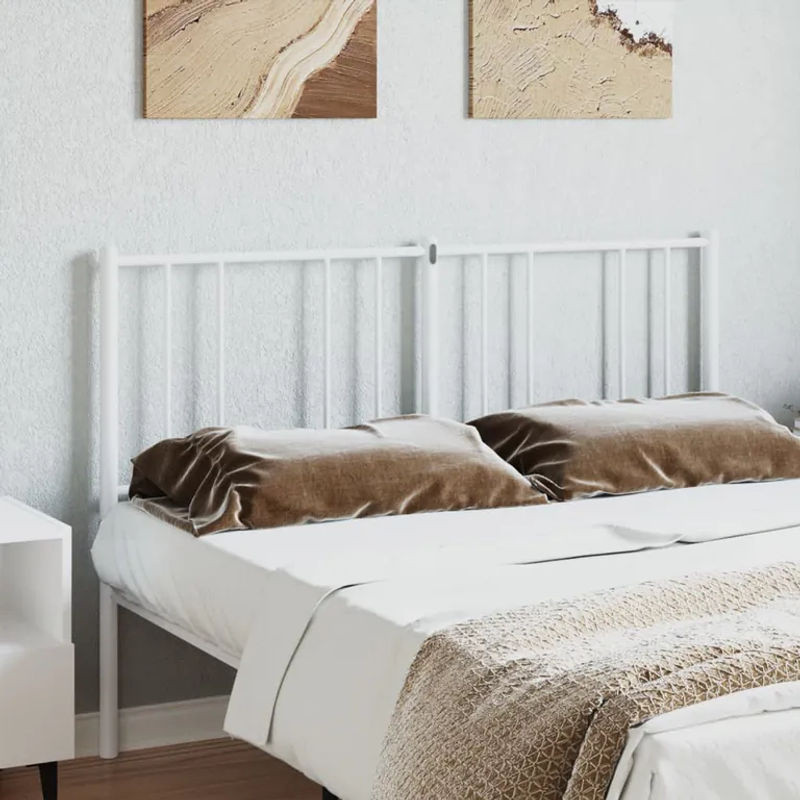 Vidaxl Metall-Kopfteil in Weiß im klassischen und minimalistischen Design, Breite: 120 cm - Bild 2