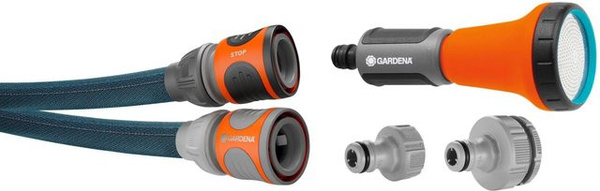 Gardena Liano Xtreme Textilschlauch-Set in Blau mit Bewässerungsbrause und Hahnverbinder, 15 m, 13 mm (1/2 Zoll)