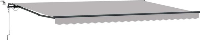 vidaXL Markisenstoff aus Polyester in Hellgrau, Breite: 500 cm, Höhe: 350 cm - Bild 1