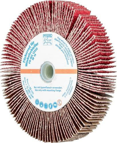PFERD Lamellenschleifscheibe für Metall in Rot, Durchmesser: 125 mm, Dicke: 12,5 mm - Bild 1