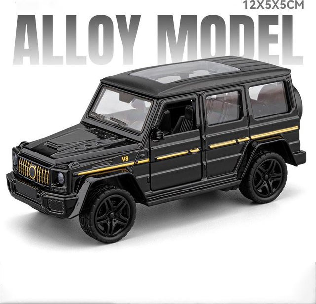 Linyi toy car G63 Luxus-SUV Modellspielzeug, Skala 1:36, Metallkarosserie, Türen zu öffnen, Rückzieher, ab 14 Jahren - Bild 1