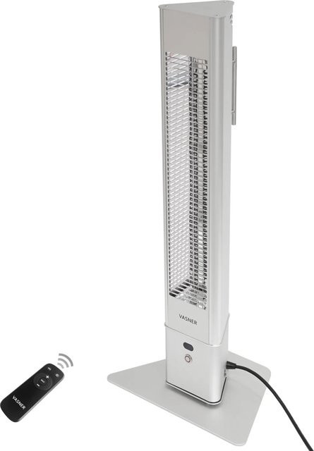 Vasner Infrarot-Standheizstrahler HeatTower 2500 W mit Fernbedienung in Silber, Höhe: 104,0 cm, Breite: 47,5 cm, Tiefe: 33,0 cm - Bild 1