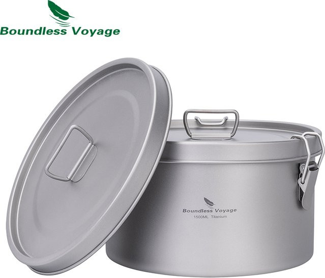 Boundless Voyage Titan-Dinnerbox aus Edelstahl in Silber mit 2 Deckeln und Clip-Verschluss für Picknick, Reisen und Schule - Bild 1