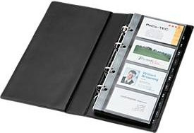 Sigel VZ300 Visitenkartenringbuch aus Kunststoff in Schwarz Matt, B: 14,7 cm, H: 26,5 cm, T: 4,4 cm - Bild 3