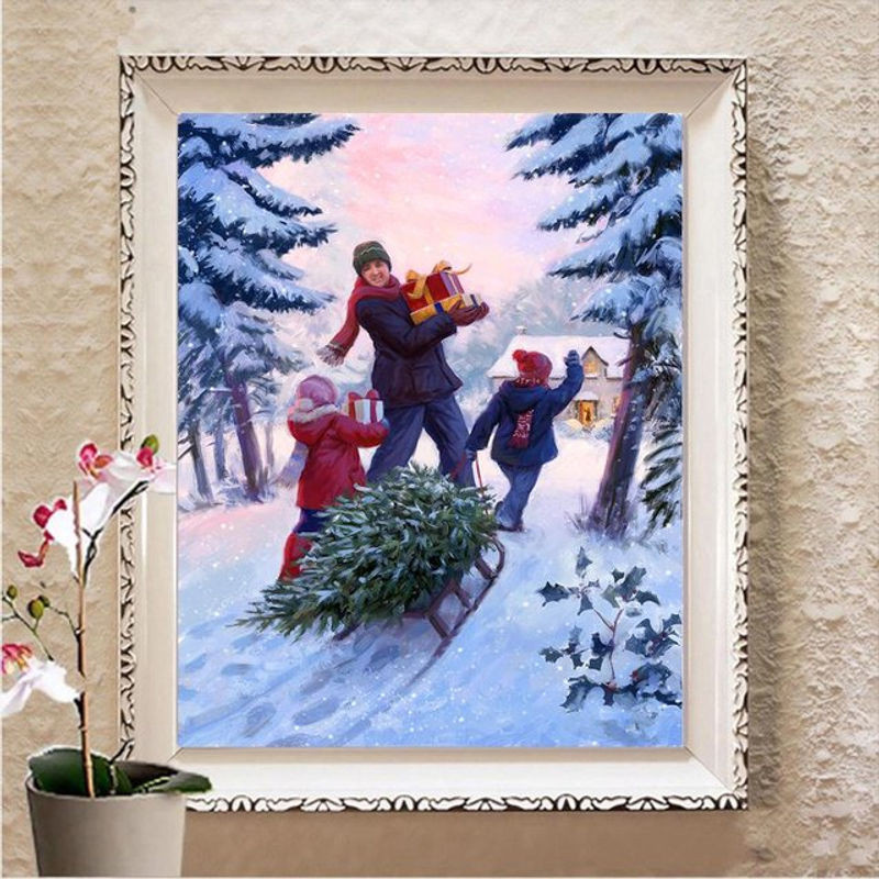 FIYO Diamond Painting Set Landschaft Garten Wanddekoration Mehrfarbig B/H: 20 x 30 cm - Bild 1