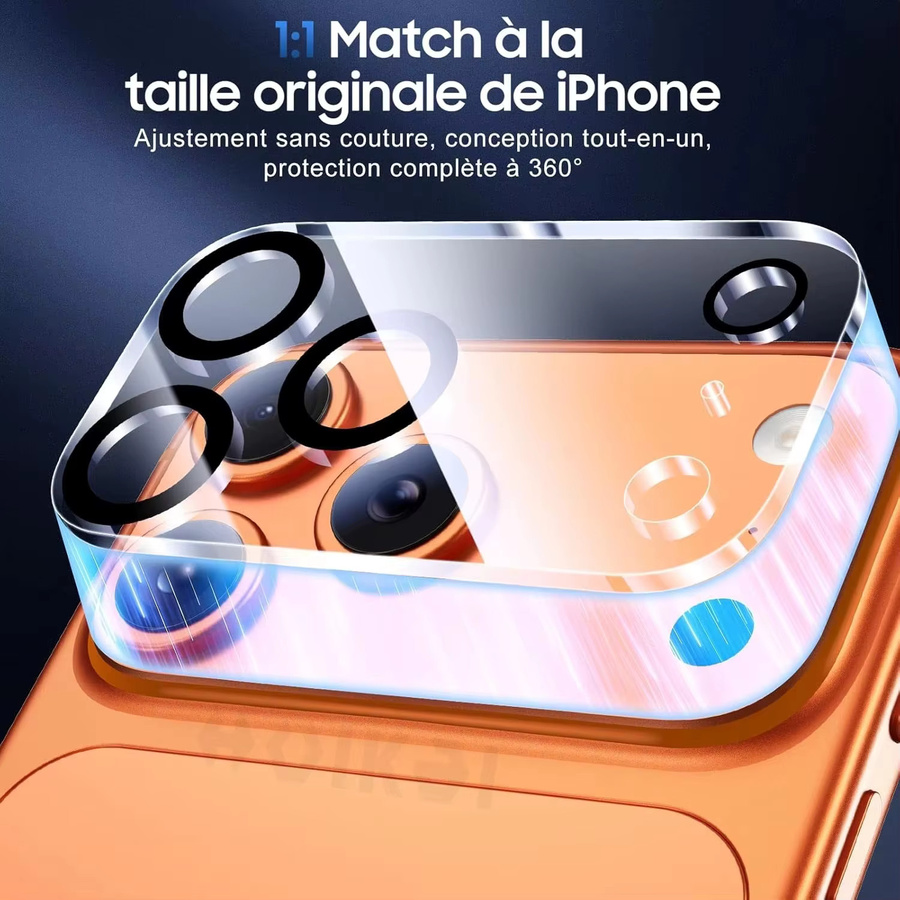 4er-Set Kamera-Objektivschutz für Apple iPhone in Schwarz mit vollständiger Abdeckung und Kratzschutz - Bild 4