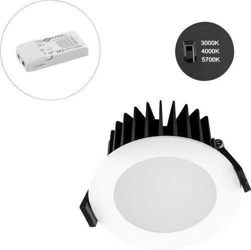 EVN L44D100125 LED-Einbauleuchte, 10W, Weiß, dimmbar, rund - Bild 1