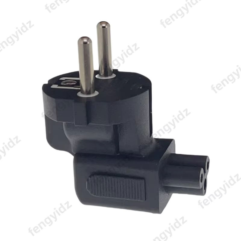 Fengyidz EU-Stromkabel-Steckeradapter von CEE 7/7 Euro Schuko auf IEC320 C5 in Schwarz - Bild 2