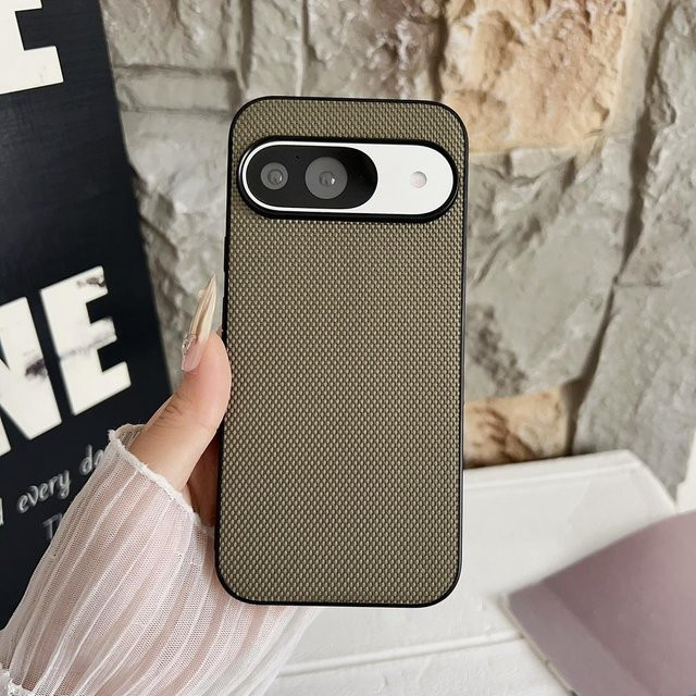 Beige TPU-Handyhülle mit Nylonmuster für Google Pixel 7, 7A, 7 Pro, 8, 8A, 9, 9A, 10 Pro und 10 Pro XL - Bild 1