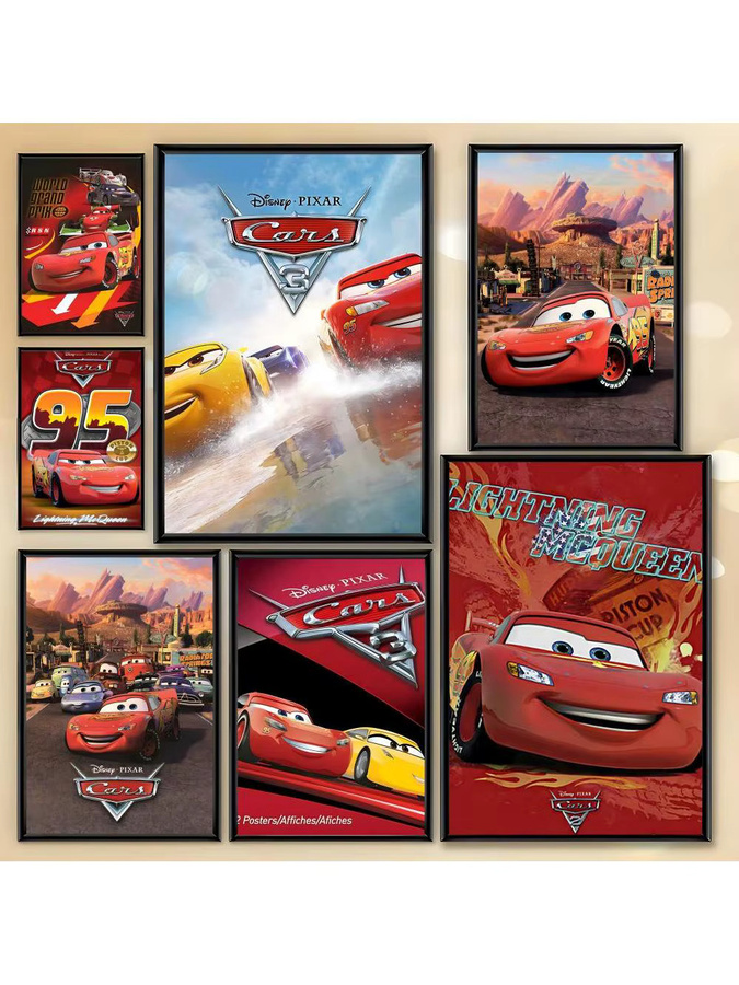 Beast Kingdom Disney Cars Lightning McQueen Poster als wasserfeste Wanddekoration in Weiß - Bild 3