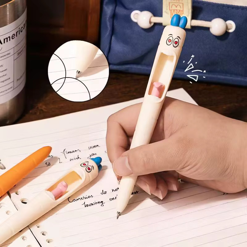 4er-Set ZQNYCY Karotten-Kugelschreiber mit Zungenmechanismus in Orange für Kinder und Ostern-Geschenke - Bild 2