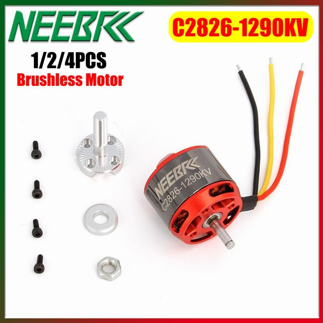 NEEBRC 2826 1290KV Outrunner Bürstenloser Motor, Zubehör, Metall, Rot - Bild 1