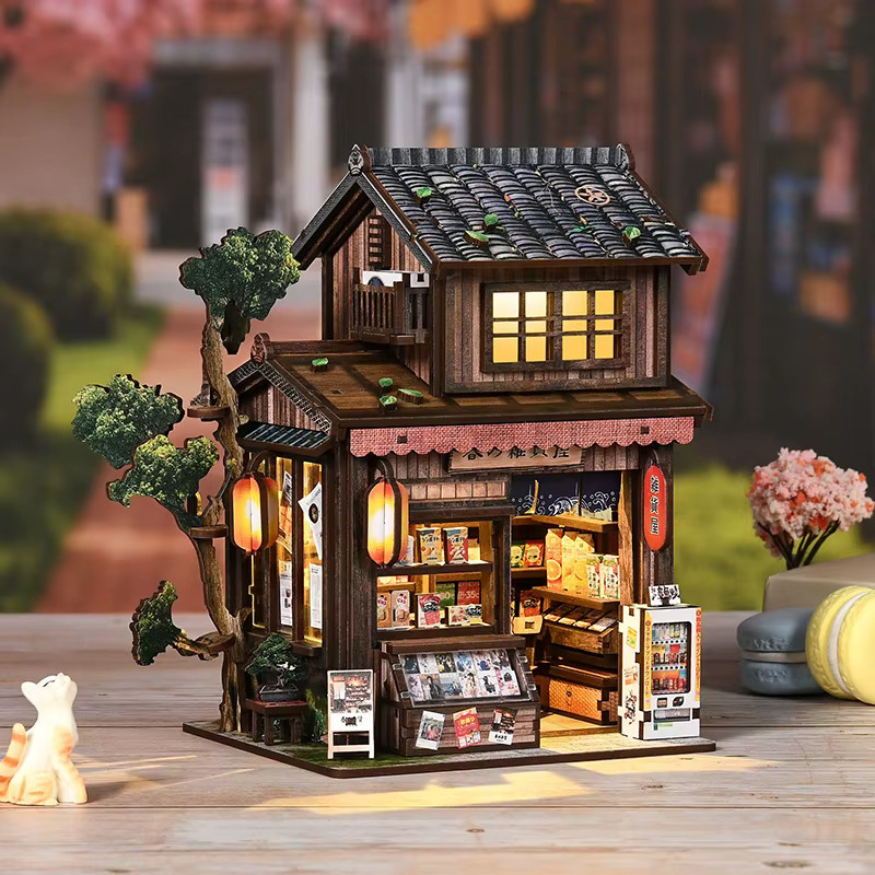 Battoom 3D-Puzzle DIY Holz-Buchnische Miniatur-Bausatz als Puppenhaus und Bücherregal für Erwachsene in Multicolor - Bild 2