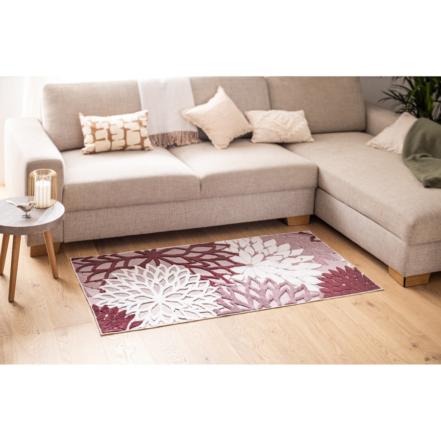 Viva Domo Teppich Florale Harmonie mit 3D-Effekt in Multicolour für dein Wohnzimmer - Bild 2