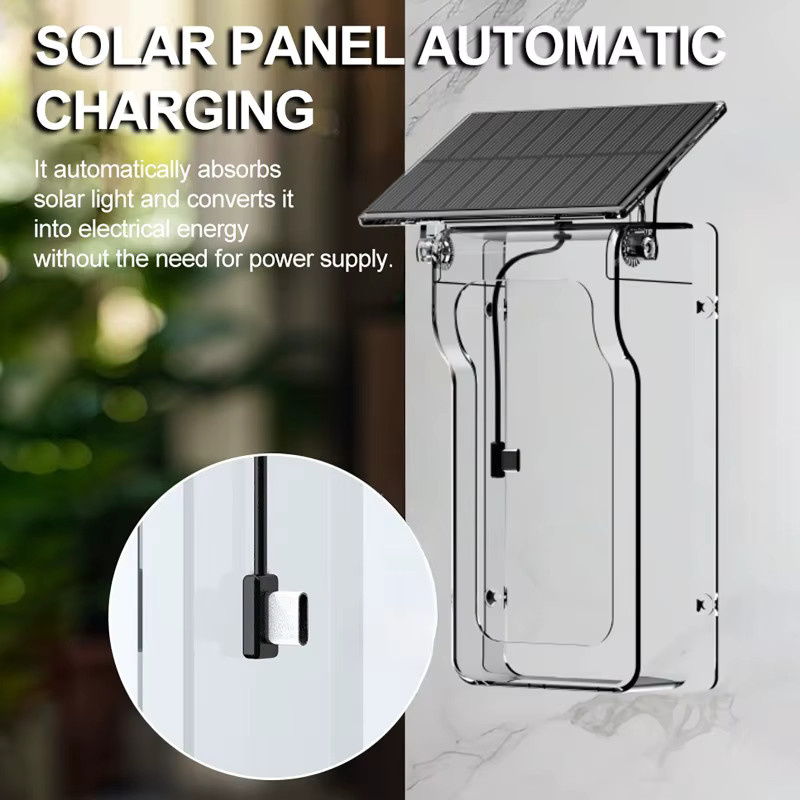Tuya luxuglow Solar Video Türklingel mit 1080P Kamera, IP65 Outdoor WLAN Intercom, 2-Wege-Audio und Bewegungserkennung, transparent - Bild 4