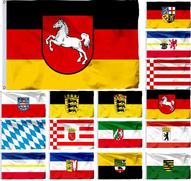 Deutsche Flagge als rechteckige Textilflagge zum Aufhängen - Bild 1