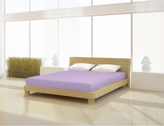 Mr. Sandman Spannbetttuch Fein Jersey de luxe in Lila, B/T: 90 x 100 x 200 cm - Bild 1