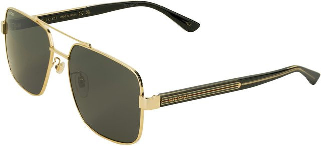 Gucci GG0529S Sonnenbrille, quadratisch, Vollrand, Metall, Herren, Schwarz Gold Gray - Bild 1