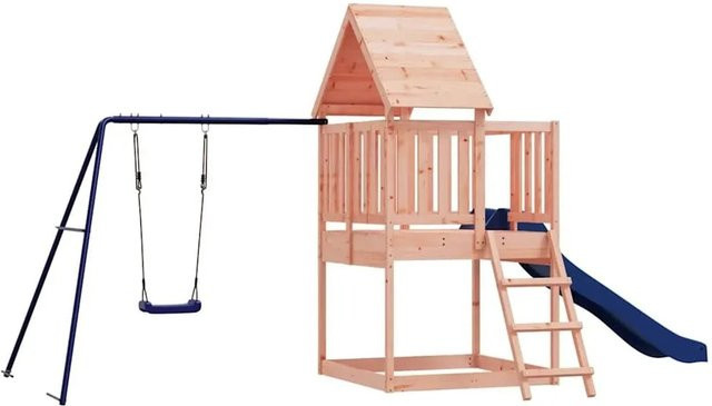 vidaXL Spielturm aus Massivholz Douglasie in Blau und Braun - Bild 1