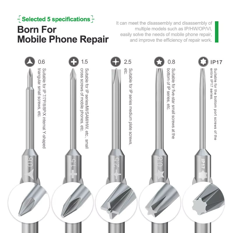 RELIFE RL-725 6-in-1-Schraubendreher-Reparaturset für iPhone und Android Telefon-Reparaturwerkzeuge - Bild 3
