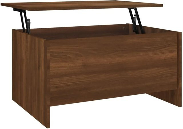 vidaXL Couchtisch in Braun mit höhenverstellbarem Lift-Mechanismus, modern und rechteckig, B/T/H: 80 x 55,5 x 41,5 cm - Bild 1