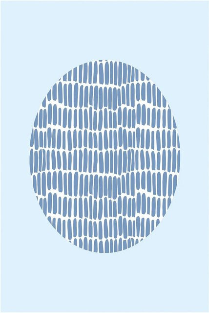 Komar Wandbild Shelly Blue Paper Poster, Breite: 50 cm, Höhe: 70 cm - Bild 1
