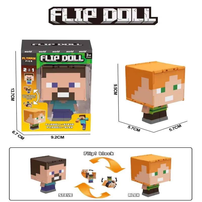 Bandai Minecraft Flip Actionfiguren, Mystery Box, ab 3 Jahren - Bild 2