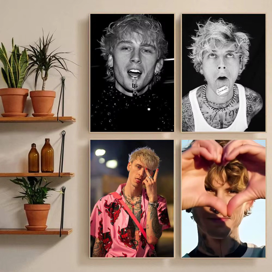 MGK Machine Gun Kelly Poster Aufkleber wasserfeste Wandkunst für Wohnzimmer und Schlafzimmer - Bild 2